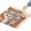 Perzisch Tafelkleed Kalamkari - Handgemaakte Blokdruk Isfahan - Geometrisch