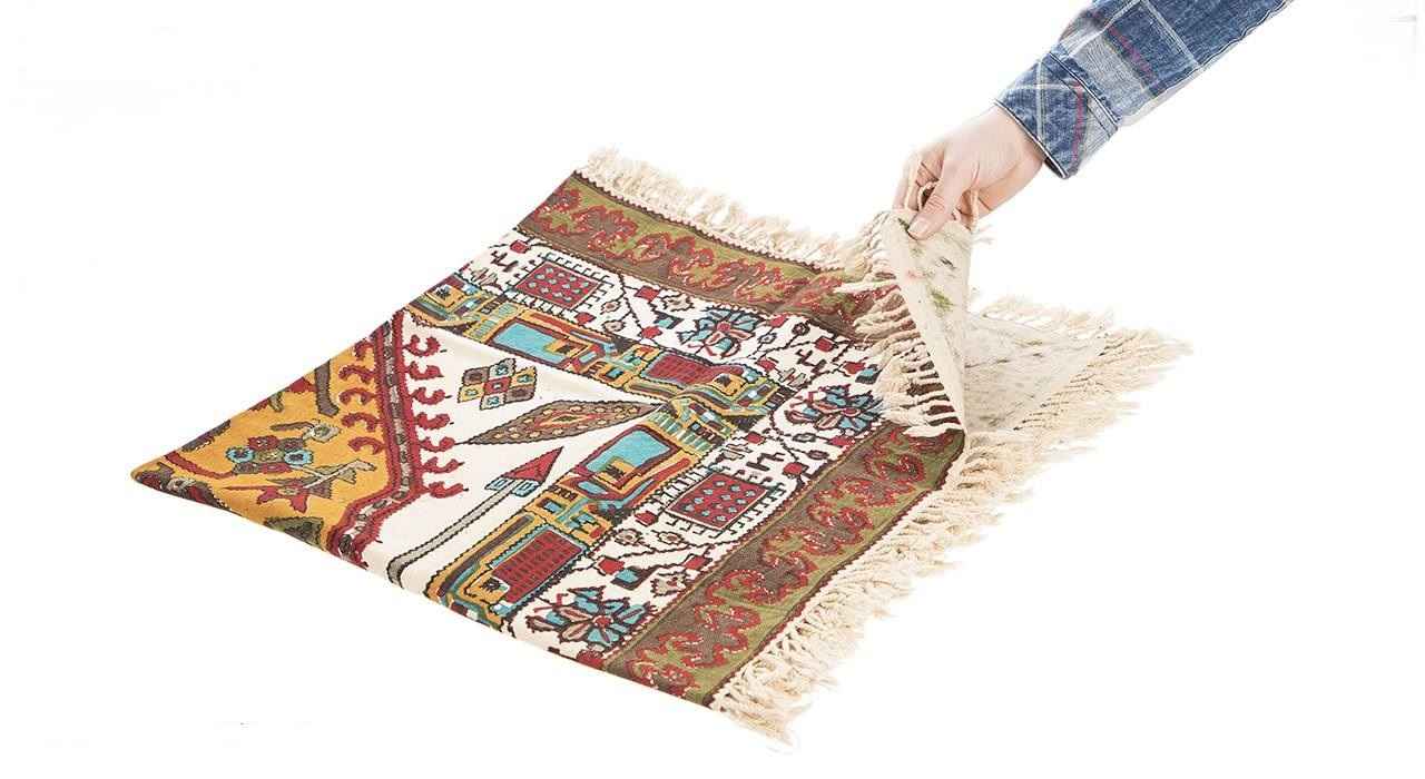 Perzisch Tafelkleed Kalamkari – Handgemaakte Blokdruk Isfahan – Geometrisch