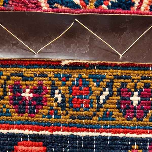 Handgeknoopt Perzisch Heriz Tapijt (Klassiek Bloemenmedaillon) – Rode Wol