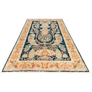 Handgeknoopt Perzisch Farahan Tapijt (Elegant Bloemenpatroon) – Crème Wol