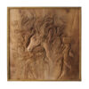 Houten gesneden backgammonbord, luxe & handgemaakt met paard