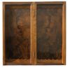 Houten gesneden backgammonbord, luxe & handgemaakt met paard