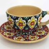 Handgemaakte Perzische keramische thee- & koffieset – Minakari geëmailleerd
