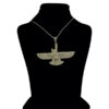 Minimalistische zilveren hanger met Zoroastrisch Farvahar-symbool