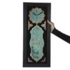 Wandklok in islamitische stijl met houtinleg Wa In Yakad vers patroon