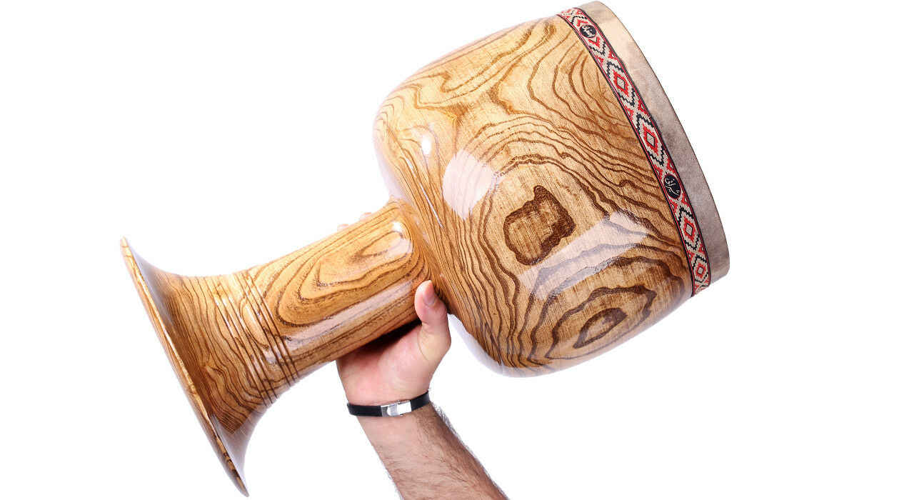 Perzische Tombak-drum – Shirani 4 stempels Europees essen model