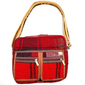 Kilim crossbodytas – traditionele Perzische Jajim donkerrood