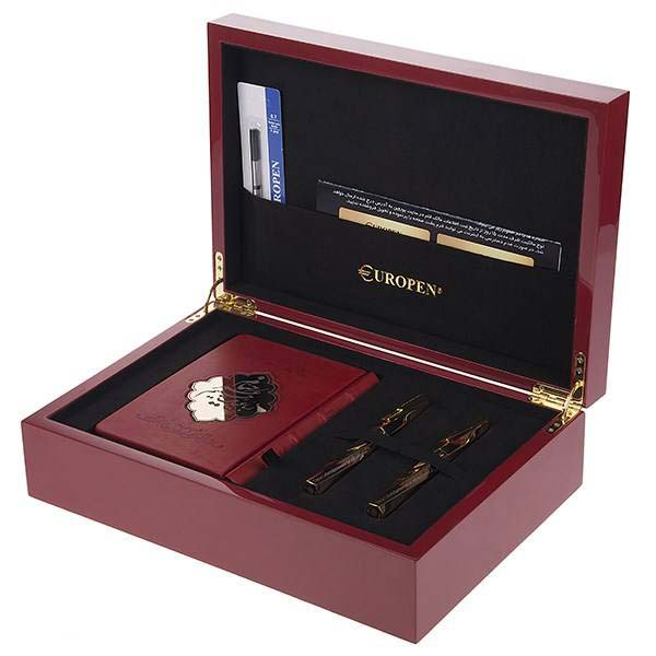 Europen Khayyam goudgecoate rollerballpen & vulpen geschenkset