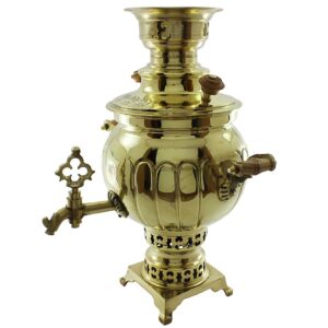 Perzische messing samovar, decoratieve houtskool-theemaker 3 liter