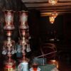 Geëmailleerde Perzische kristallen kroonluchterlamp, traditioneel tulpvormig