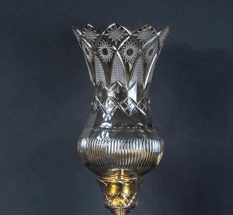 Geëmailleerde Perzische kristallen kroonluchterlamp, traditioneel tulpvormig