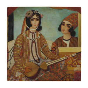 Decoratieve Perzische keramische tegel – Perzische miniatuur: Shahnameh inspiratie