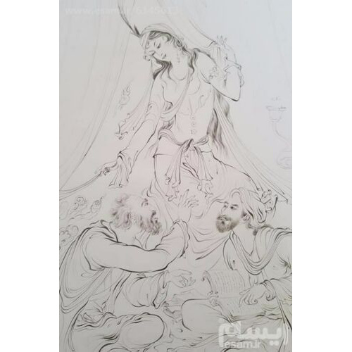 Origineel Perzisch miniatuurkunst schilderij: aquarel – Rumi en Shams