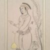 Set van 5 Originele Safavidische Schilderijen – Aquarel & Gouache op Karton