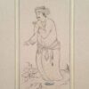 Set van 5 Originele Safavidische Schilderijen – Aquarel & Gouache op Karton