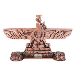 Historisch Ahura Mazda Farvahar Bronzen Perzisch Beeldje