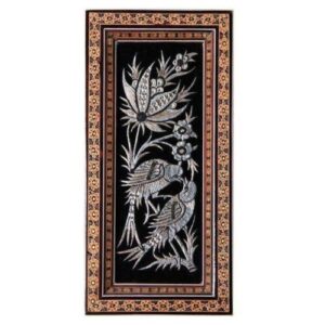 Handgemaakte Ingelijste Perzische Gegraveerde Koperen Kunst Vogels – Traditionele Wanddecoratie