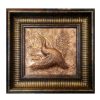Ingelijste gegraveerde messingkunst – artistieke vogel