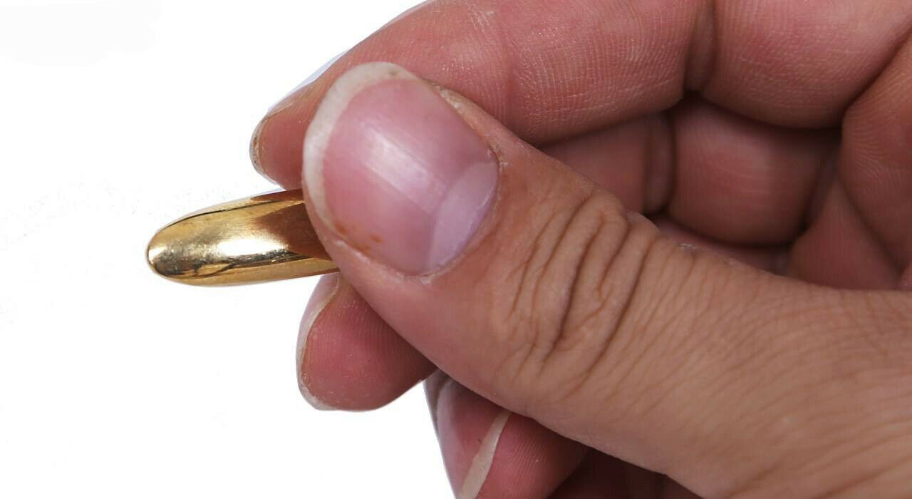 Messing Mezrab Plectrum voor Perzische Tar (2x)