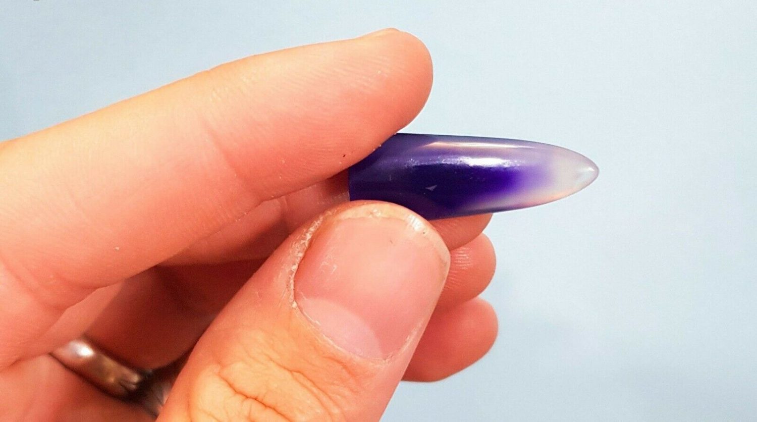 Mezrab Plectrum voor Perzische Tar Paarse Agaat