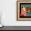 Ingelijste Perzische marqueterie kalligrafie houtinleg kunst – Khatoon