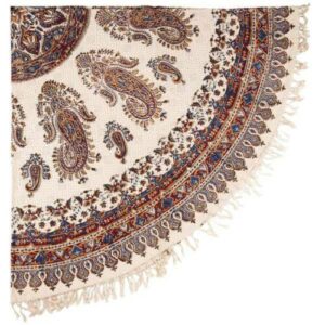 Perzisch Tafelkleed Isfahan Kalamkari — Handgemaakte Blokdruk Katoen — Model 01