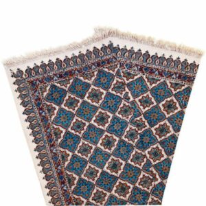 Perzisch Tafelkleed Isfahan Kalamkari — Handgemaakte Blokdruk Katoen — Model Atrian Blauw