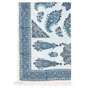 Perzisch Tafelkleed Isfahan Kalamkari — Handgemaakte Blokdruk Katoen — Model Atrian Luxe
