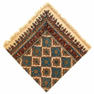 Perzisch Tafelkleed Kalamkari – Handgemaakte Blokdruk Isfahan – Bloemen G273