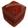 Authentieke Ottomaanse kilim poef van Iraanse oorsprong – Handgemaakt