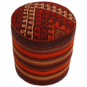 Authentieke Ottomaanse kilim poef van Iraanse oorsprong – Handgemaakt H105