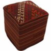 Authentieke Ottomaanse kilim poef van Iraanse oorsprong – Handgemaakt H101