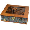 Houten thee-opbergdoos met vakken – Termeh-ontwerp LB63