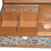 Houten theedoos in kistvorm met Termeh-motief – LB54