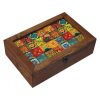 Theedoos in Perzische stijl met houten vakken – model E15