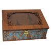 Decoratieve houten thee-organizer met Termeh-patroon – model LBL55
