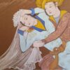 Origineel Perzisch Safavidisch schilderij – aquarel & gouache op karton “Layla en Majnun”