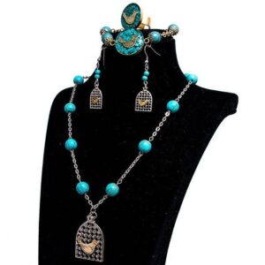 Perzische Morghe Amin sieradenset – turquoise model