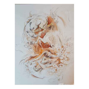 Origineel Perzisch miniatuurschilderij – aquarel “Controverse”