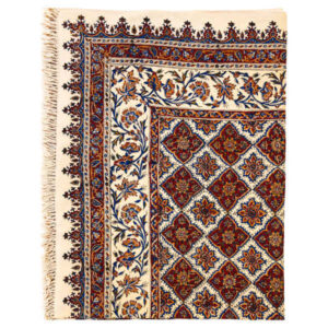 Perzisch Tafelkleed Kalamkari – Handgemaakte Blokdruk Isfahan – Bloemen G280