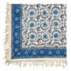 Perzisch Tafelkleed Kalamkari - Handgemaakte Blokdruk Isfahan - Bloemen Blauw G396