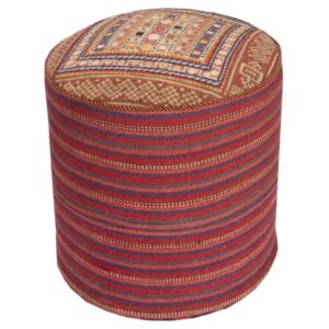 Authentieke Ottomaanse kilim poef, herkomst Iran, handgemaakt AP405
