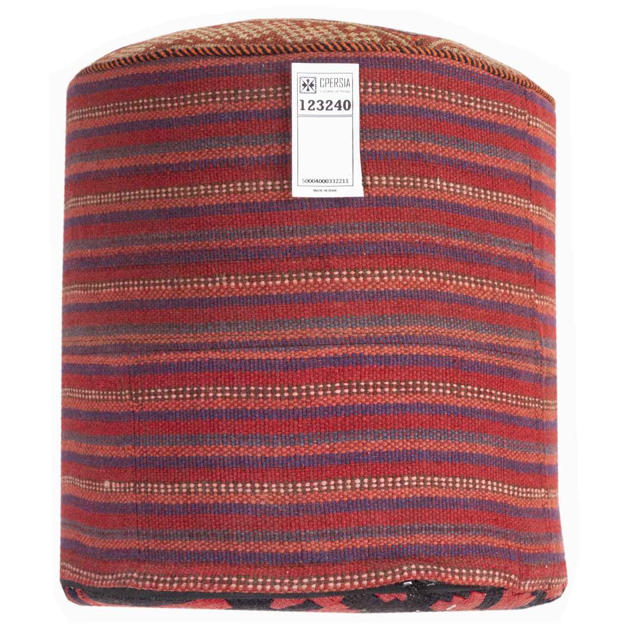 Authentieke Ottomaanse kilim poef, herkomst Iran, handgemaakt AP405