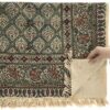 Perzisch Tafelkleed Isfahan Kalamkari — Handgemaakte Blokdruk Katoen — Model 24 Bloemen