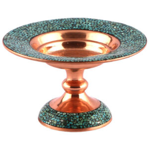 Perzische snoepschaal met turquoise inleg, model Goharan