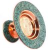 Perzische snoepschaal met turquoise inleg, model Goharan