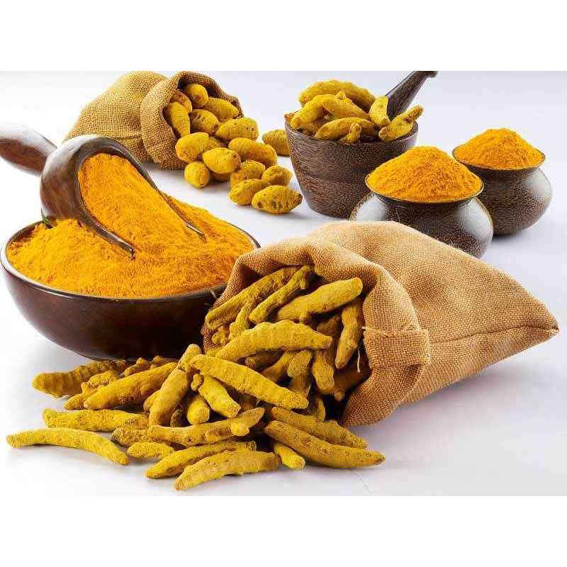 Biologische gedroogde kurkumawortel – 800 gram (poeder & heel)