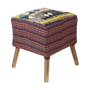 Authentieke kilim voetenbank, herkomst Iran, handgemaakt 70119