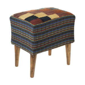 Authentieke kilim voetenbank, herkomst Iran, handgemaakt 98001