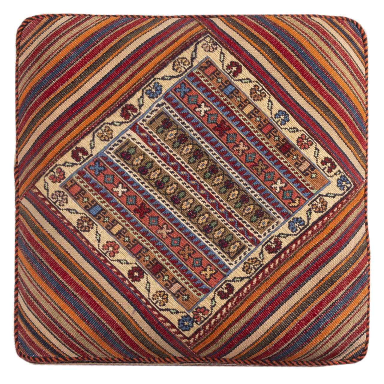 Ottomaanse kilim poef, herkomst Iran, handgemaakt AP